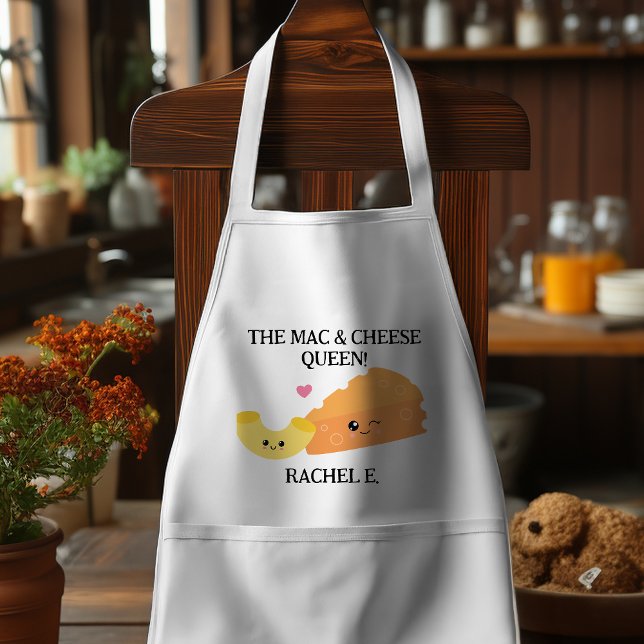Funny Kawaii Style Mac and Cheese Master Standard Apron (Do you know someone that makes the best Mac & Cheese? This is the ideal gift for them. )