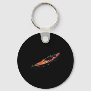Funny Kayak Christmas Graphics Lights Lover Kayaki Key Ring