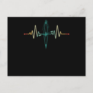 Funny kayak lover vintage canoe boating postcard