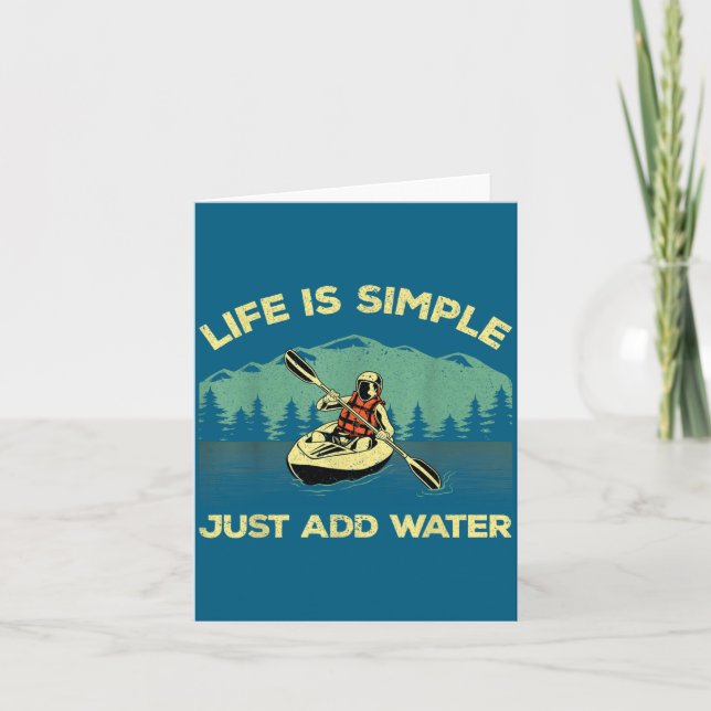 Funny Kayaking Design For Men Women Paddling Canoe Card (Front)
