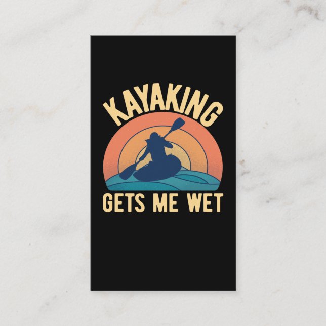 Funny Kayaking Humour Kayak Joke Business Card (Front)