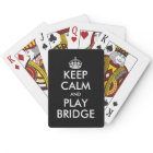 Funny Keep calm and play bridge playing cards