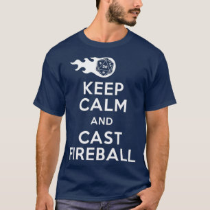 Funny Keep Calm  Fireball Dungeon Dragons Gaming T-Shirt