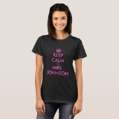 Funny Keep calm i'm Mrs. wedding t shirt for bride (Front Full)
