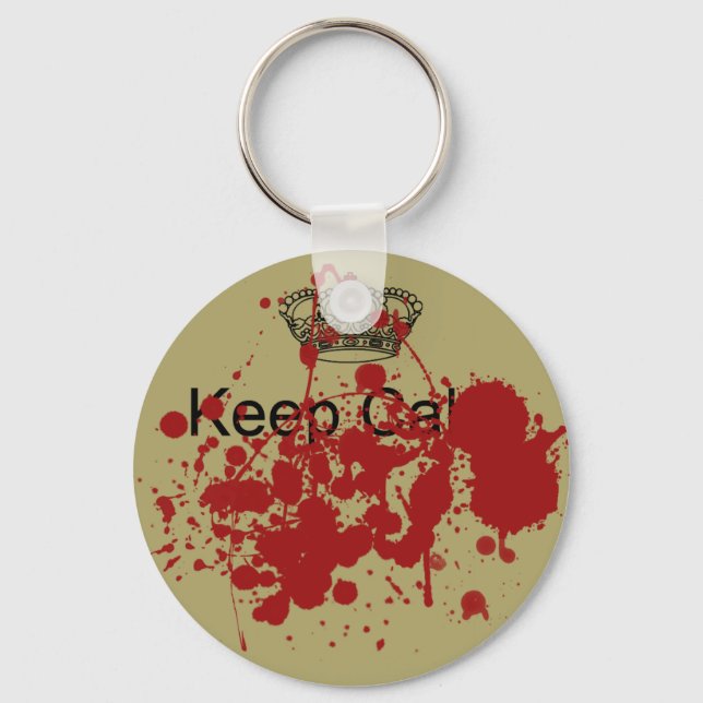 Funny Keep Calm Key Ring (Front)