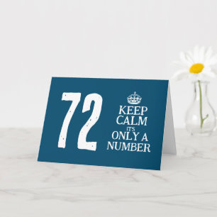 Funny keep calm meme custom 72nd Birthday card