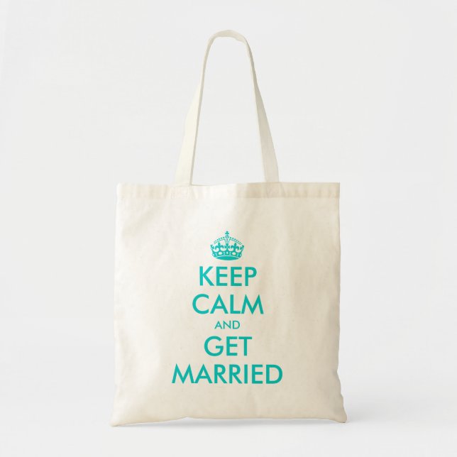 Funny Keep Calm wedding tote bag for bridesmaid (Front)