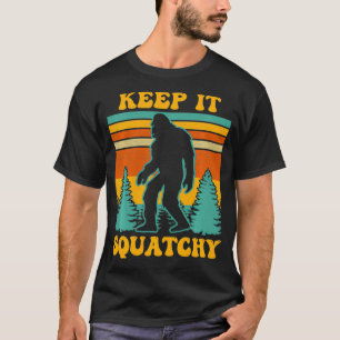 Funny Keep It Squatchy Retro Bigfoot Sasquatch Gif T-Shirt