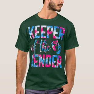 Funny Keeper of the Gender Tie Dye Gender Reveal P T-Shirt