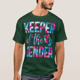 Funny Keeper of the Gender Tie Dye Gender Reveal P T-Shirt