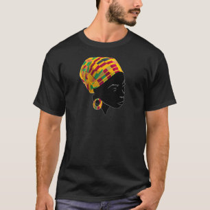 Funny Kente Cloth Head Wrap For African American W T-Shirt