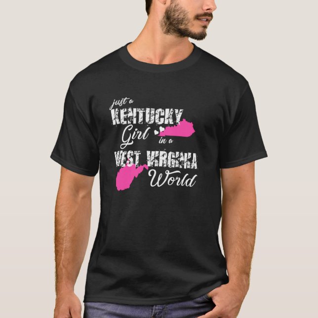 Funny Kentucky Shirt Just A Kentucky Girl In A Wes (Front)