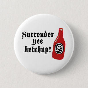 Funny Ketchup Pirate 6 Cm Round Badge