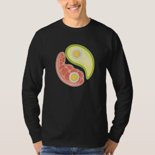 Funny Keto Diet Meat Eggs Avocado Ying Yang Zen Sy T-Shirt