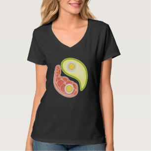Funny Keto Diet Meat Eggs Avocado Ying Yang Zen Sy T-Shirt