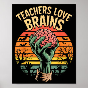 Funny Key Quote All Teachers Love Brains Cool Hall Poster