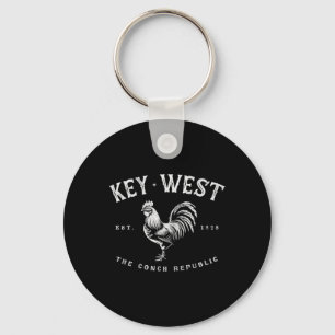 Funny Key West Rooster Chicken Sunrise Fishing Sur Ring