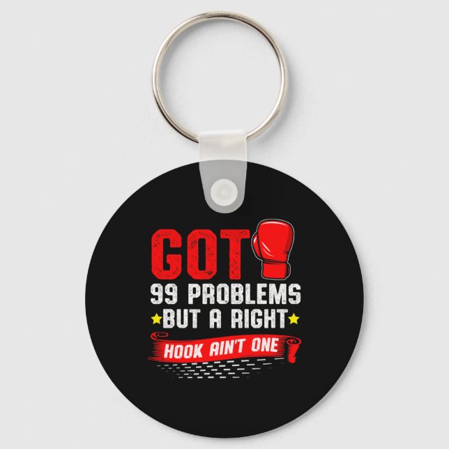 Funny Kickboxing _1  Key Ring (Front)