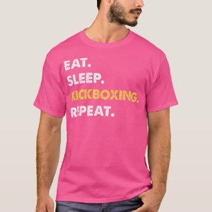 Funny Kickboxing Apparel Eat Sleep Kickboxing Repe T-Shirt