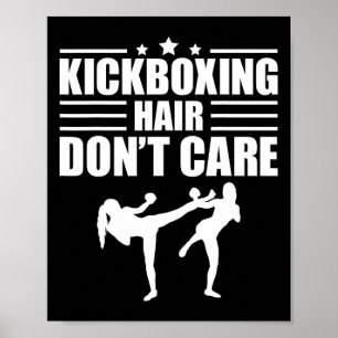 Funny Kickboxing Art For Men Women Kickboxer Conta Poster