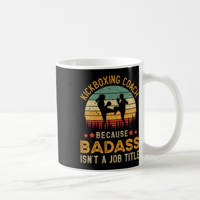 Funny Kickboxing Coach Gift For Men, D Kickboxing  Coffee Mug (Right)