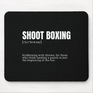 Funny Kickboxing Enthusiast Dictionary Definition Mouse Pad