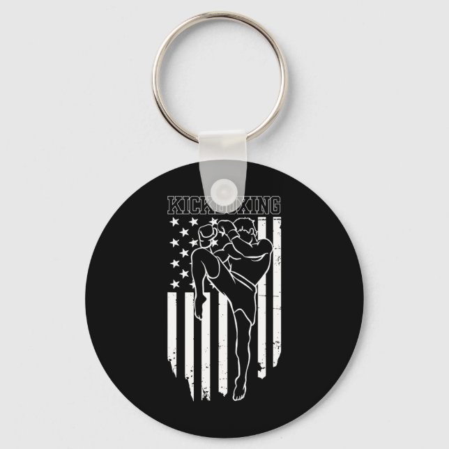Funny Kickboxing For Men Women Kickboxer Workout E Key Ring (Front)