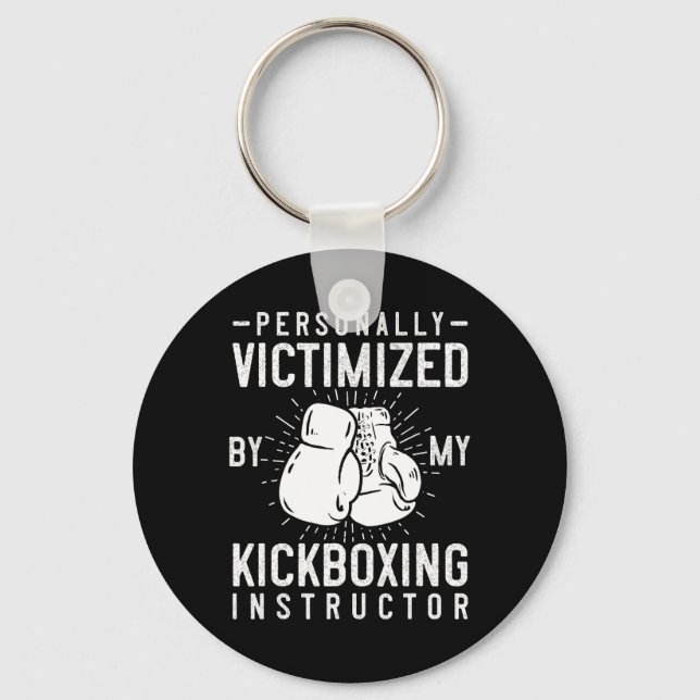 Funny Kickboxing Gift For Kickboxer Workout Cl Box Key Ring (Front)