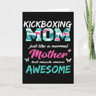 Funny Kickboxing Mom T Shirt Sports Mother  Card