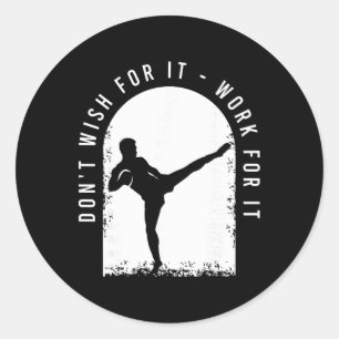 Funny Kickboxing Outfit For A Kickboxer  Classic Round Sticker