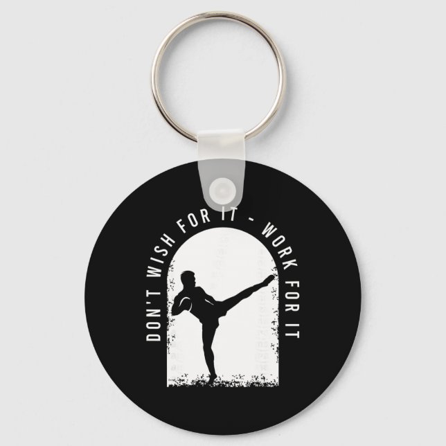 Funny Kickboxing Outfit For A Kickboxer  Key Ring (Front)