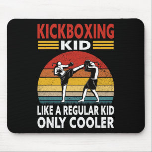 Funny Kid Kickboxer Outfit - Boxing Kid Kickboxing Mouse Pad