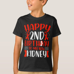 Funny Kidney Disease Awareness 2nd Birthday T-Shirt