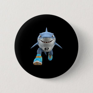 Funny Kids 67 Meme Tralalero Tralala Runner Italia 6 Cm Round Badge