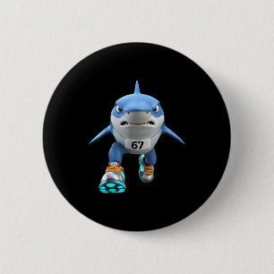 Funny Kids 67 Meme Tralalero Tralala Runner Italia 6 Cm Round Badge