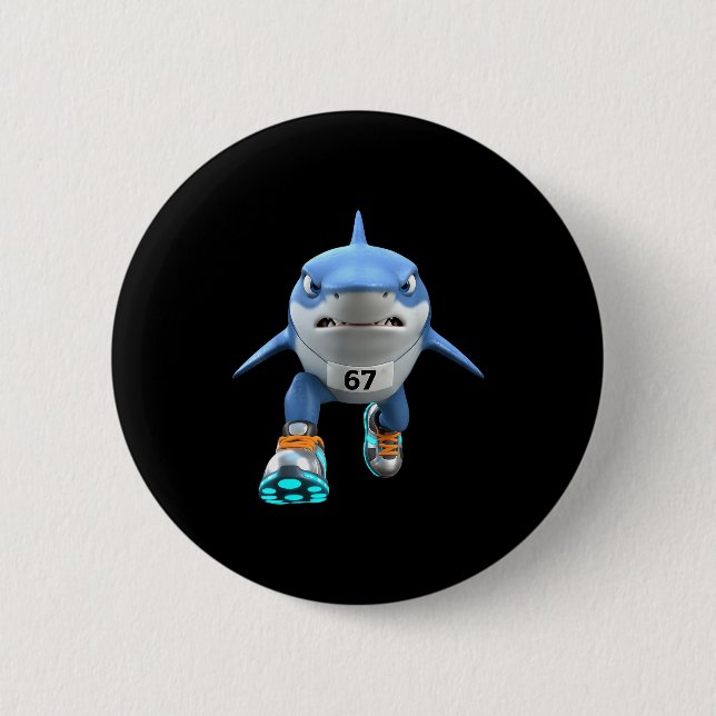 Funny Kids 67 Meme Tralalero Tralala Runner Italia 6 Cm Round Badge (Front)