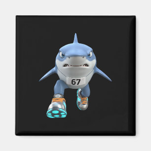 Funny Kids 67 Meme Tralalero Tralala Runner Italia Magnet
