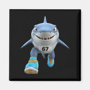 Funny Kids 67 Meme Tralalero Tralala Runner Italia Magnet