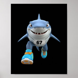Funny Kids 67 Meme Tralalero Tralala Runner Italia Poster