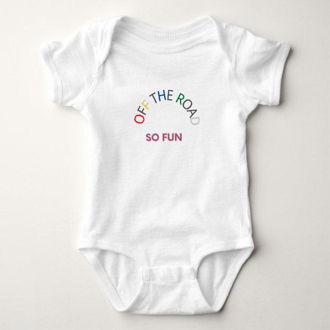 Funny Kids  Baby White Bodysuit (Front)