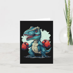 Funny Kids Boxing Dinosaur With Boxing Gloves Cost Card