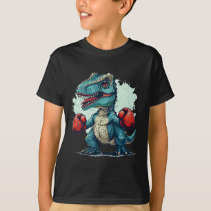 Funny Kids Boxing Dinosaur With Boxing Gloves Cost T-Shirt