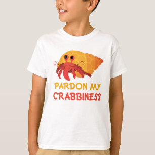 Funny Kids Cartoon Hermit Crab Tee