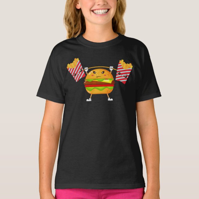 Funny Kids Cheeseburger T-Shirt (Front)
