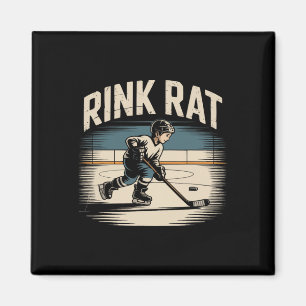 Funny Kids Ice Hockey Player Rink Rat Magnet