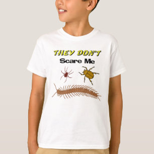 Funny Kid's Insect They Don't Scare Me Bugs Tee