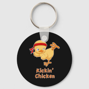 Funny Kids Karate Gift Youth Karate Kickin' Chicke Key Ring