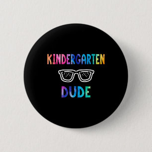 Funny Kids Rainbow Back To School Hello Kindergart 6 Cm Round Badge