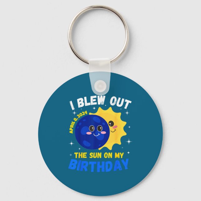 Funny Kids Solar Eclipse 4 08 24 Key Ring (Front)