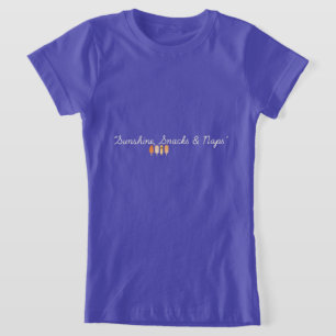 Funny Kids Summer T-shirt Sunshine Snacks And Naps